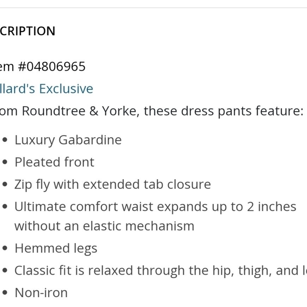 🌟NWT ROUNDTREE & YORKE SLACKS - Picture 10 of 13